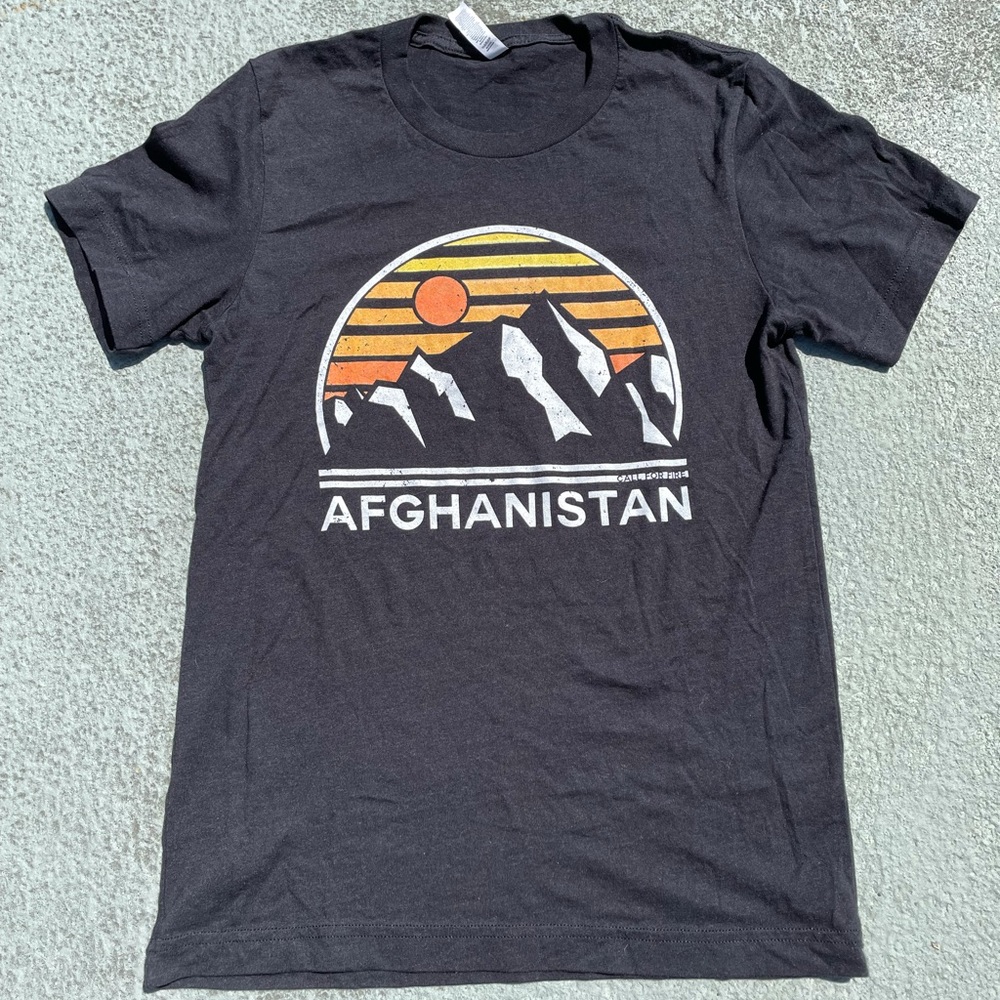 Call for fire Afghanistan mountain scene tee